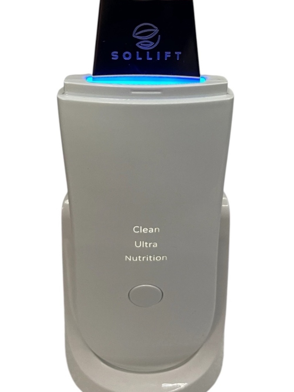 Sollift Gloss Ultrasonic Skin Scrubber Facial Pore Extractor Blue LED Light